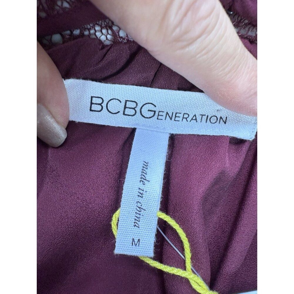 BCBG Generation Mini Dress Long Sleeve Lace Detail Lined Size Medium NWOT - Picture 6 of 10